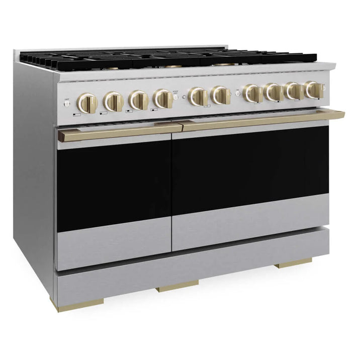 ZLINE Marino Double Oven Dual Fuel Range MDRSZ-48-CB