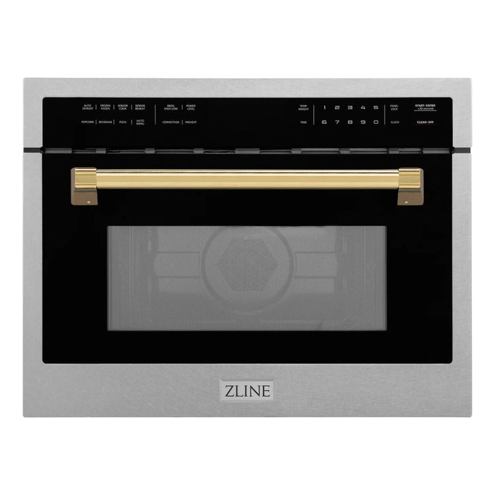 ZLINE 24” Convection Microwave, Stainless Steel, Gold MWOZ-24-SS-G