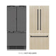 ZLINE 36" Panel Ready Built-In Bottom Freezer Refrigerator,Water Dispenser, Ice Maker,Graphite Gray, Matte Black GRBIVZ-36-MB