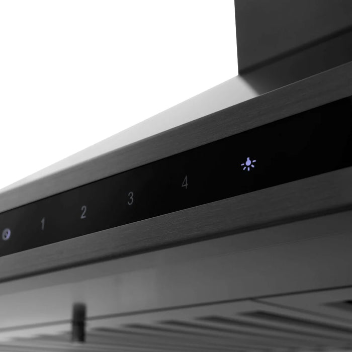 ZLINE Wall Range Hood, Black Stainless Steel, Charcoal Filters BSKBN-CF