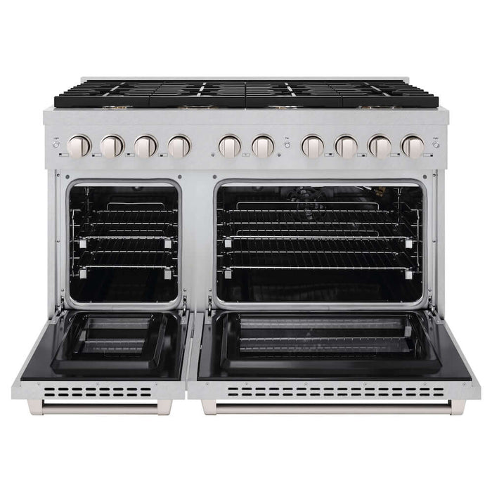 ZLINE 48"Gas Range, Convection Gas Oven , DuraSnow® Brass Burners, SGRS-BR-48