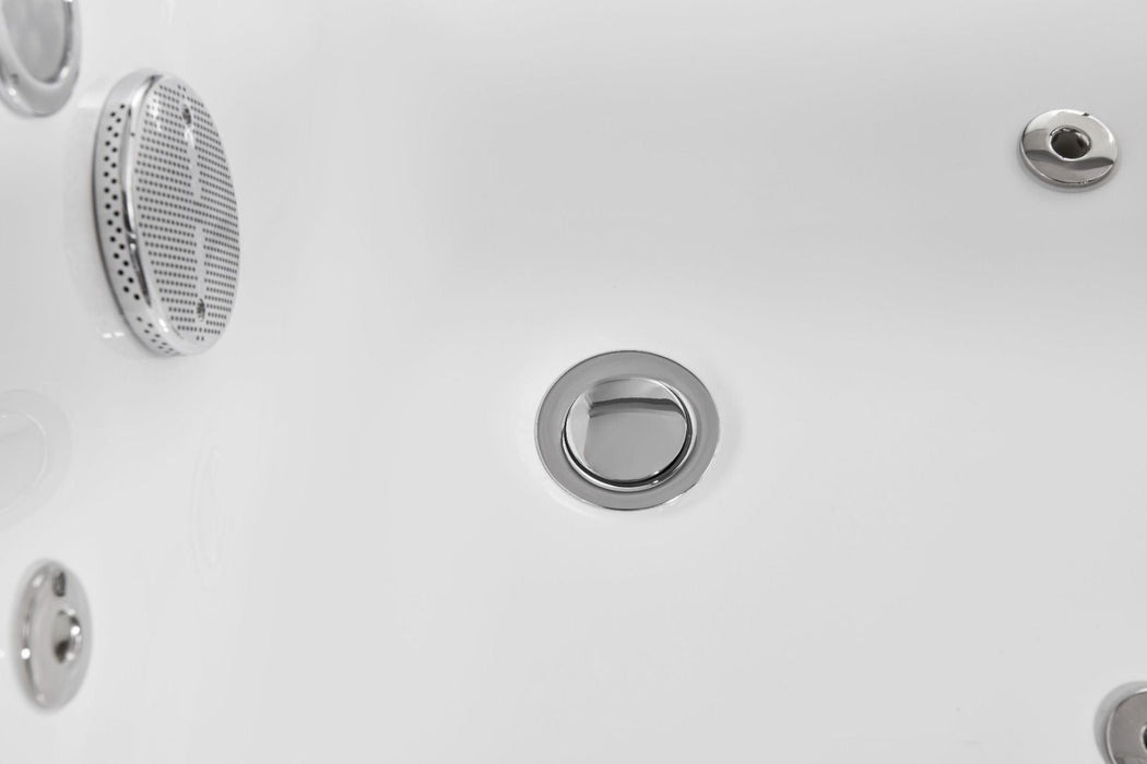 EAGO 5 ft Clear Rectangular Acrylic Whirlpool Bathtub AM152ETL-5