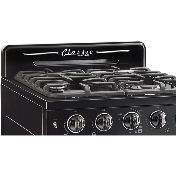 UNIQUE 24" Freestanding Gas Range, UGP-24CR B