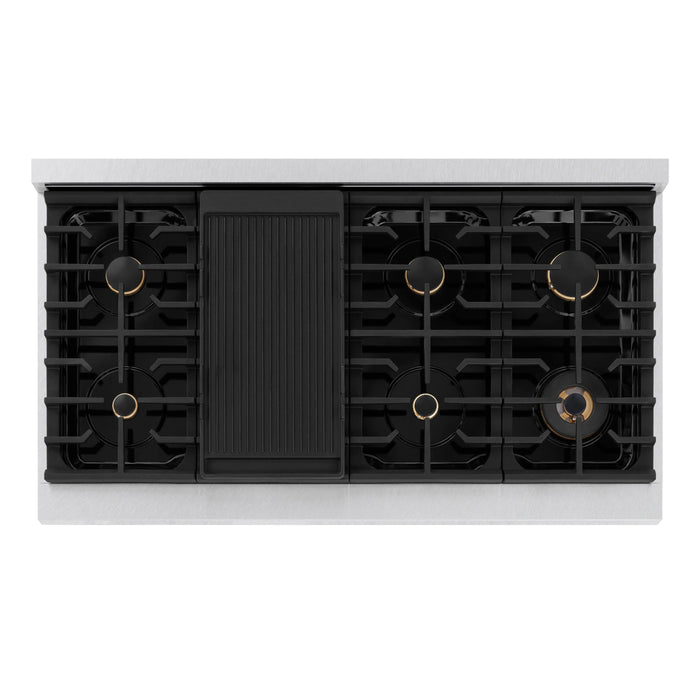 ZLINE 48"Paramount Dual Fuel Range DuraSnow® Matte Black SDRSZ-48-MB