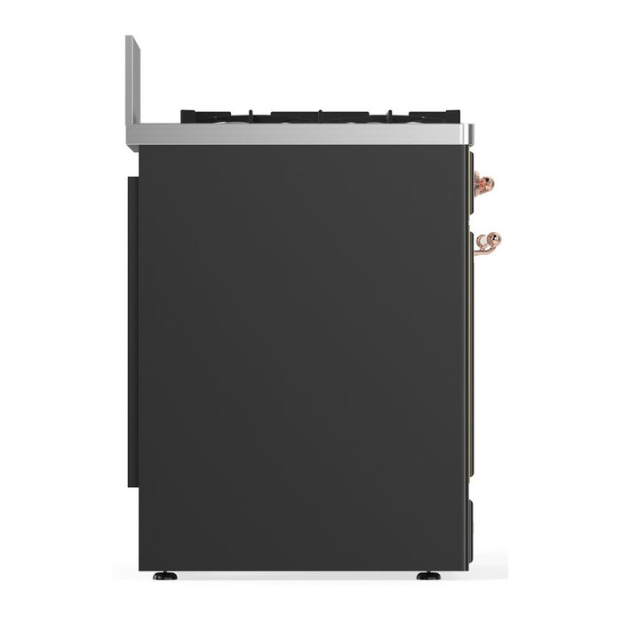 ILVE Majestic III 30" Dual Fuel Range Matte Graphite Copper Trim UM30NR3MGP