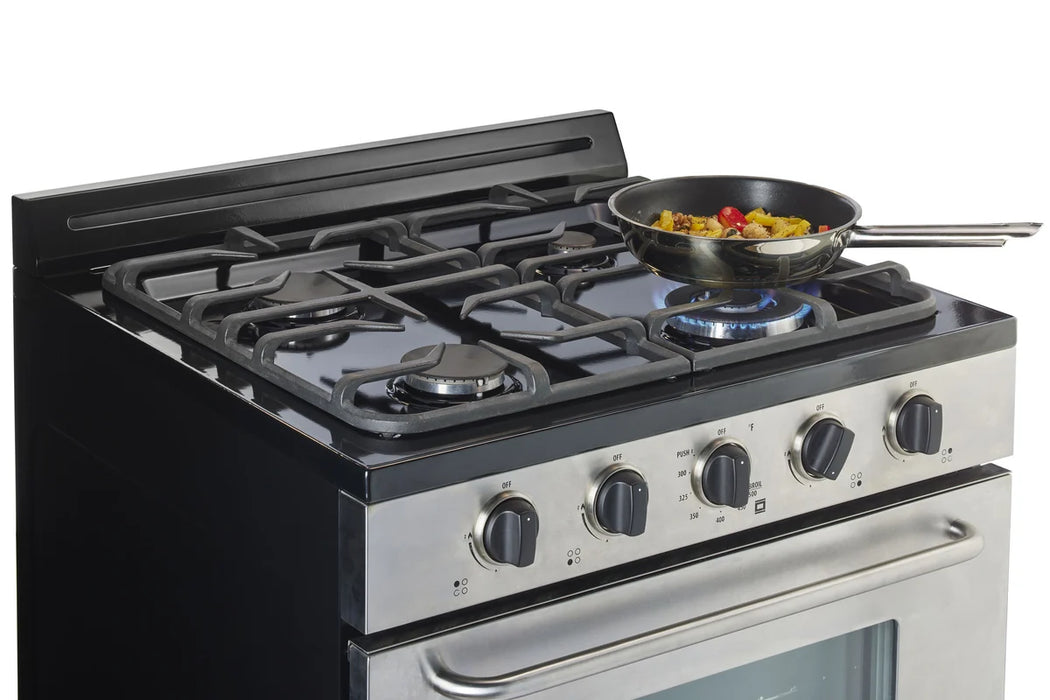 UNIQUE Classic 30" Stainless Steel Off Grid Propane Range, UGP-30G OF2 SS