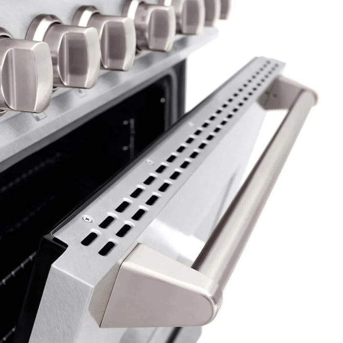 ZLINE 36" Classic Gas Range, Convection Gas Oven DuraSnow® Stainless Steel, Brass Burners CGRS-BR-36