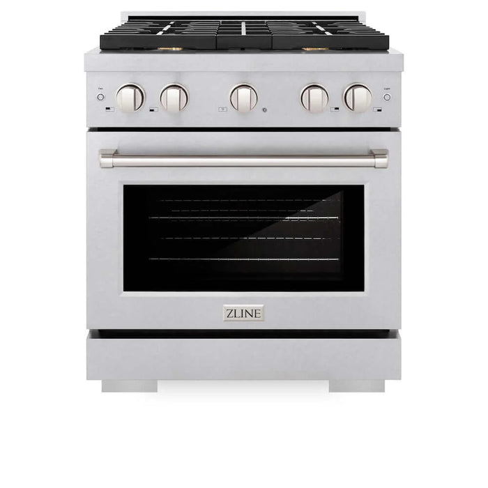 ZLINE 30"Gas Range, Convection Gas Oven , DuraSnow® Brass Burners, SGRS-BR-30