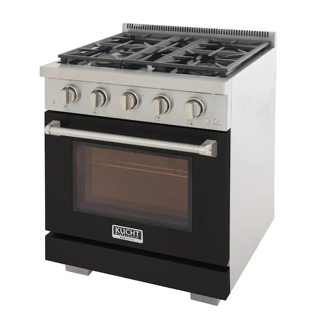 Kucht 30" Professional Propane Range, 4 Burners, KFX300/LP-BK