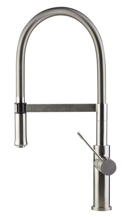 ALFI brand Brushed Gooseneck Single Hole Kitchen Faucet AB2015