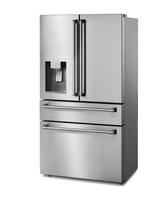 THOR Kitchen 36" Counter Depth Refrigerator, Water Dispenser, Ice Maker - Close-Up View