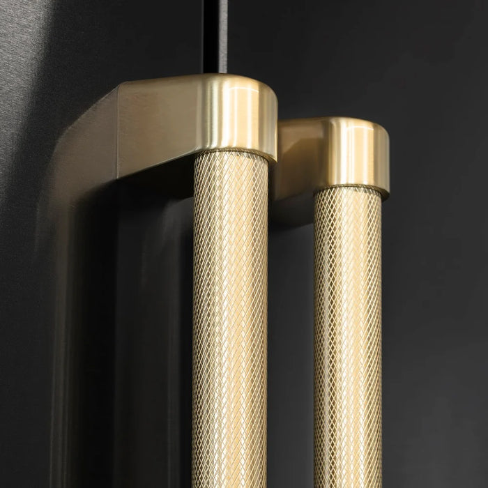 ZLINE Autograph Edition 60" French Door Built-In Bottom Freezer Refrigerator, Water Dispenser, Ice Maker, Black Stainless Steel, Graphite Gray Interior, Helix Handles GRBIVZ-BS60KCB