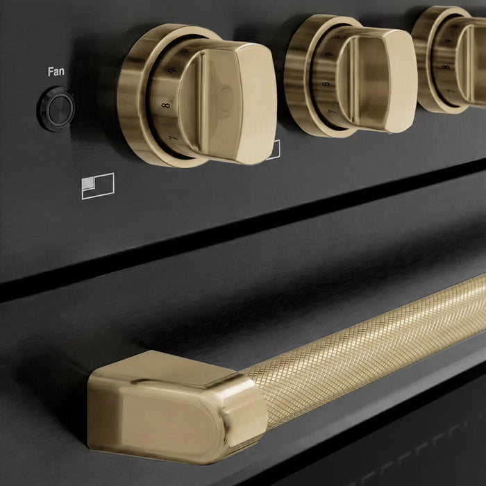 ZLINE 36" Paramount Induction Range, Cooktop, Electric Convection Oven, Accents, Helix Handle and knobs SINRBZ-36 (Copy)