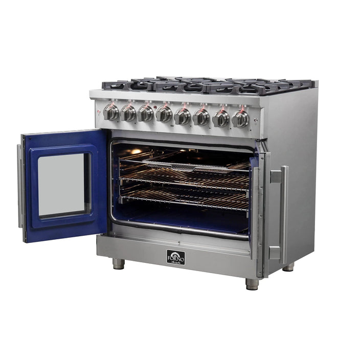 FORNO Massimo 36" French Door Dual Fuel Range FFSGS6325-36