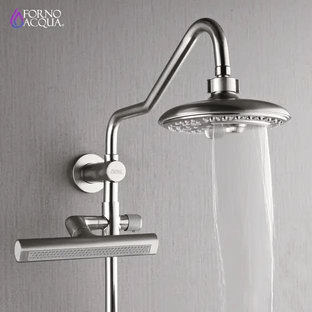 Forno Acqua AcquaFALL Shower, Overhead Rainfall Shower, Handheld Shower Head SCW2BN-C8