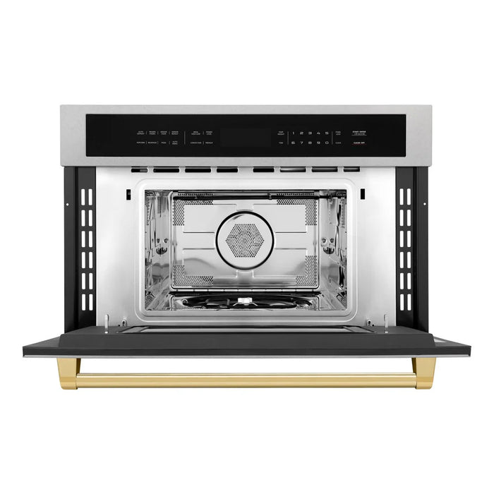 ZLINE 30” Convection Microwave, Stainless Steel, Gold MWOZ-30-SS-G