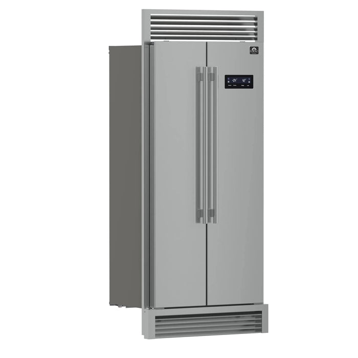 FORNO Salerno 37" Side-by-Side Built-In Refrigerator FFRBI1805-37SG