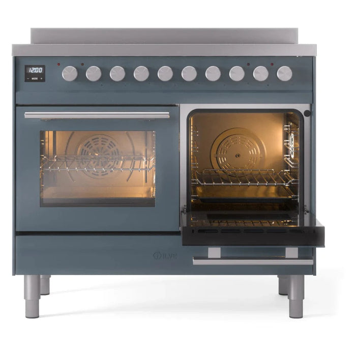 ILVE 40"Professional Plus Induction Range, Blue Grey UPDI406WMPBG