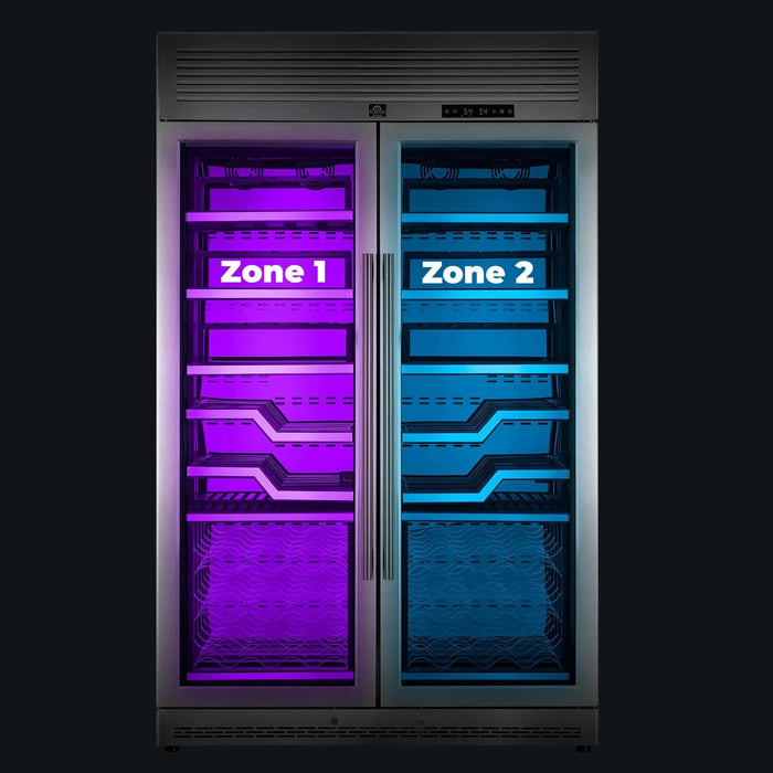 FORNO Abruzzo 48" 102 Bottle Dual Zone Wine Cooler FWCDR6611-48S