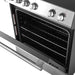 Forno 2-Piece White Kitchen Bundle - 30" Electric Range, 36" Bottom Freezer Refrigerator - Control Panel View