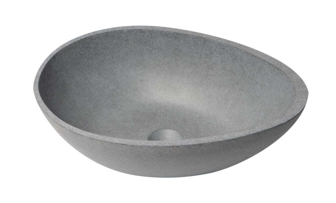 ALFI brand 21" Solid Concrete Tear Drop Above Mount Vessel Sink ABCO21O