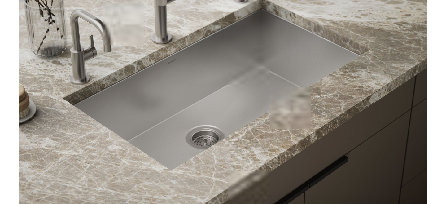 KOHLER Vault 32" undermount single-bowl large kitchen sink K-3821