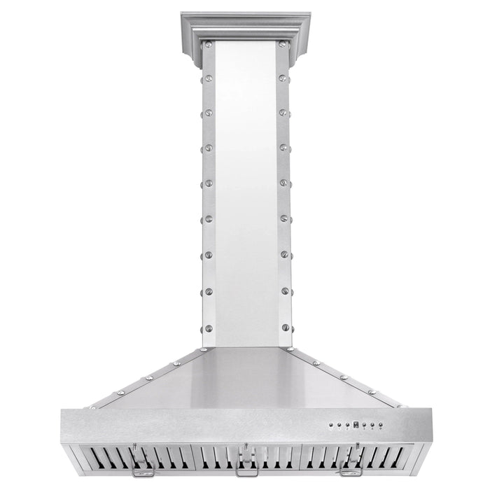 ZLINE 36" Designer Series Stainless Island Range Hood, KB2i-4SSXS-36