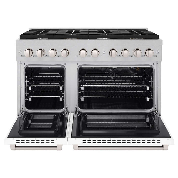 ZLINE 48"Gas Range, Convection Gas Oven , DuraSnow® White Matte, SGRS-WM-48