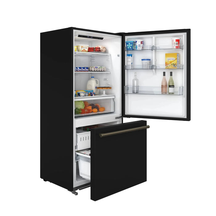 FORNO Espresso Milano 31" Right Swing Refrigerator FFFFD1785-31BLK