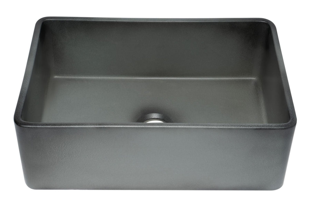ALFI brand 30" Fireclay Farmouse Kitchen Sink In Concrete Color ABCO3020SB