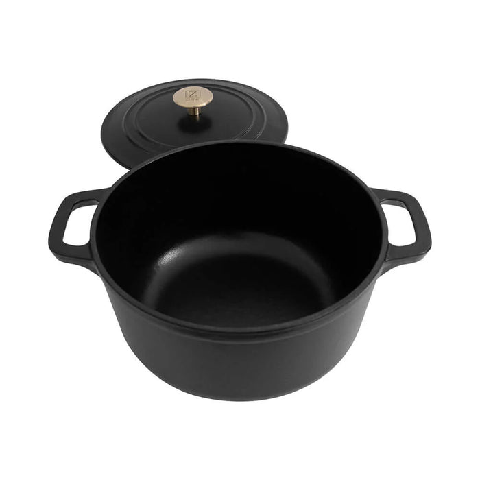 ZLINE 5-Piece Enameled Cast Iron Cookware Set, Black Matte CWSETS-BLM-5