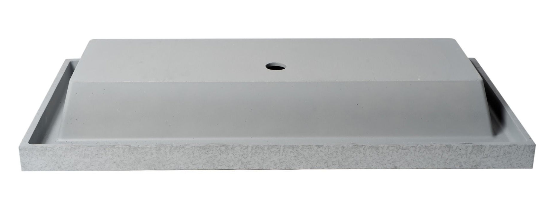 ALFI brand 40" Solid Concrete Gray Matte Trough Sink for the Bathroom ABCO40TR