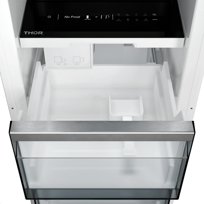 THOR Kitchen X-Series 18" Panel Ready Built-In Freezer Column, Automatic Ice Maker - Close-Up View