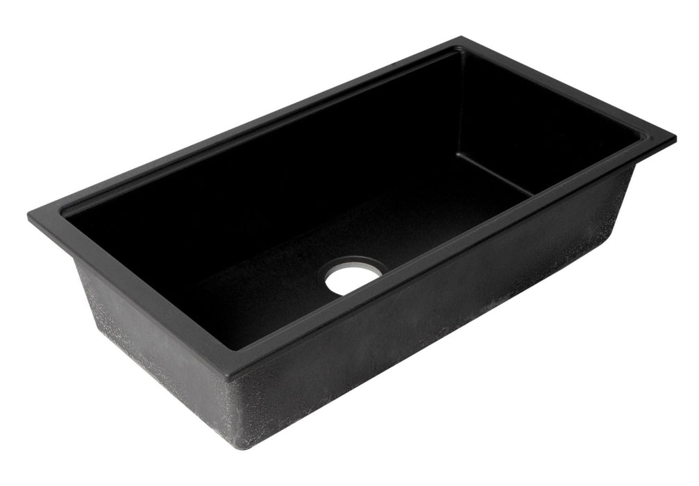 ALFI brand 34" Granite Composite Workstation Step Rim Sink, Accessories AB3418SBUM