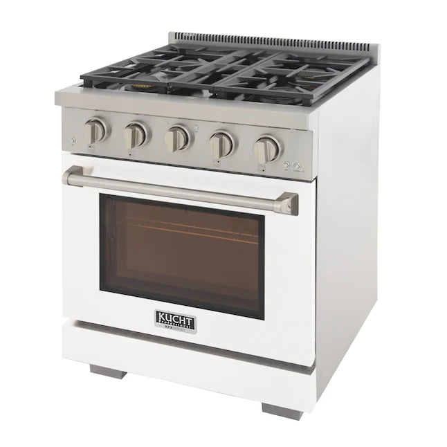 Kucht 30"  Professional Natural Gas Range, 4 Burners, KFX300-W