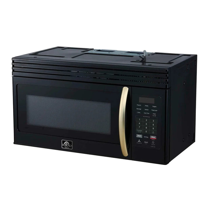 Forno Scalo 30"Over the Range Microwave, Black Stainless Steel, FOTR3007-30BLK