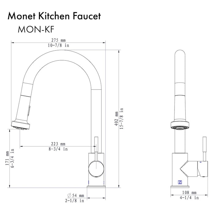 ZLINE Monet Kitchen Faucet, MON-KF-CB