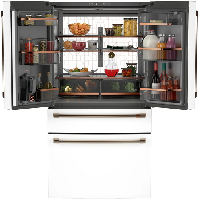 Cafe 36" Freestanding 4-Door French Door Smart Refrigerator, CGE29DP4TW2