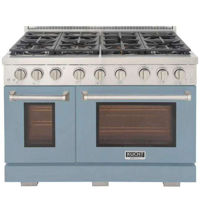 Kucht 48" Professional Gas Range, 7 Burners, Grill/Griddle, KFX480-LB