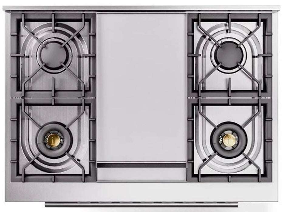 ILVE 36"Professional Plus Dual Fuel Range, Matte Graphite UP36FWMPMG