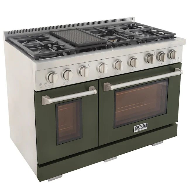 Kucht 48" Professional Gas Range, 7 Burners, Grill/Griddle, KFX480-G