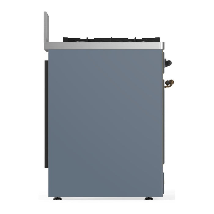 ILVE Majestic III 30" Dual Fuel Range Blue Grey, Copper Trim UM30NR3BGP