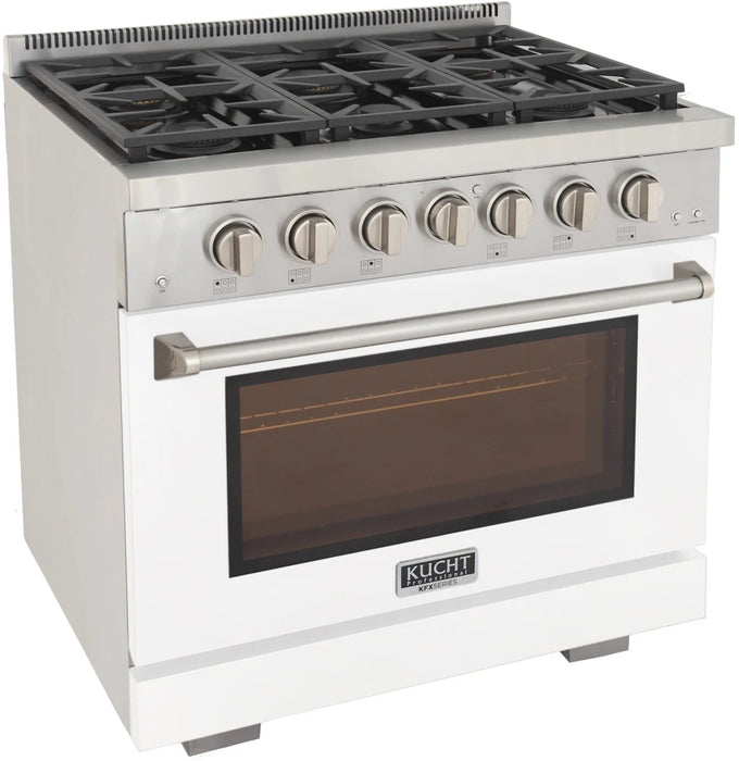 Kucht 36" Freestanding Professional Gas Range KFX3600X-W