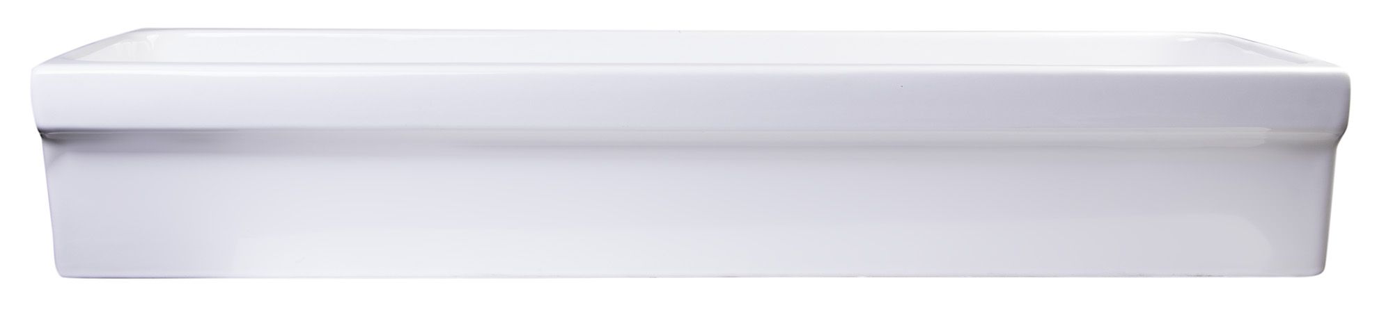 ALFI brand 48" White Above Mount Fireclay Bath Trough Sink AB48TR