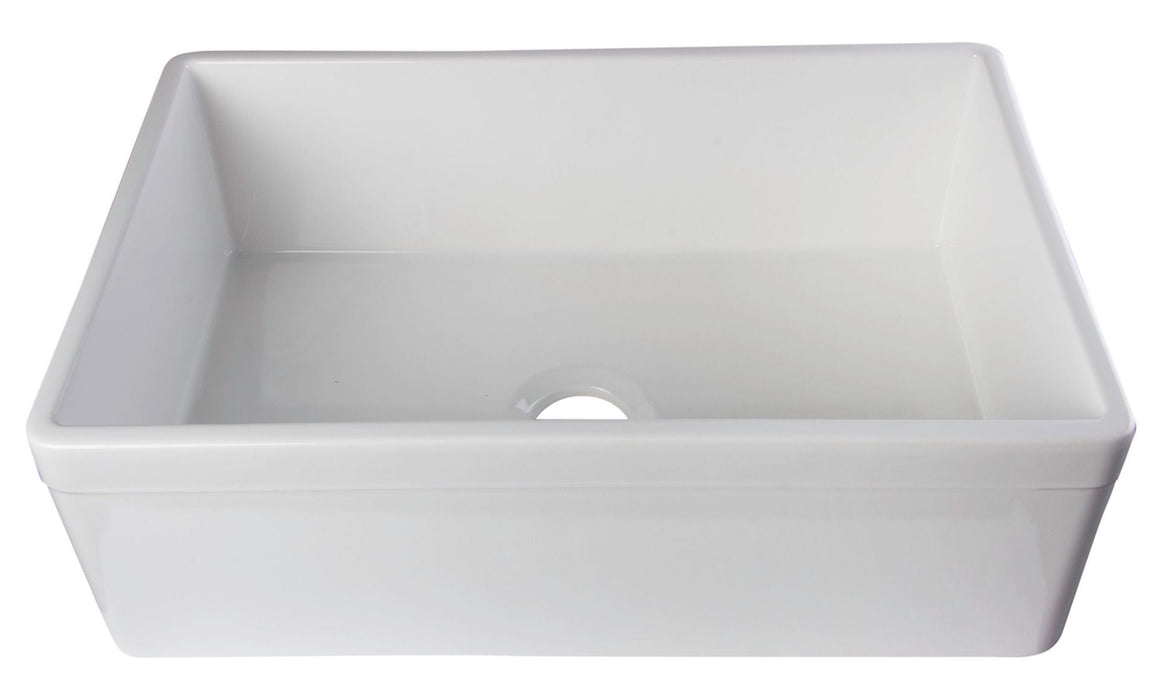 ALFI brand 30" Farm Sink, Lip Single Bowl Design for Kitchen AB511-W