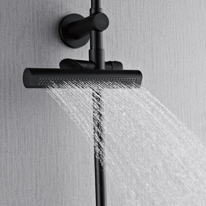 Forno Acqua AcquaFALL Shower, Overhead Rainfall Shower, Handheld Shower Head SCW2BK-C8
