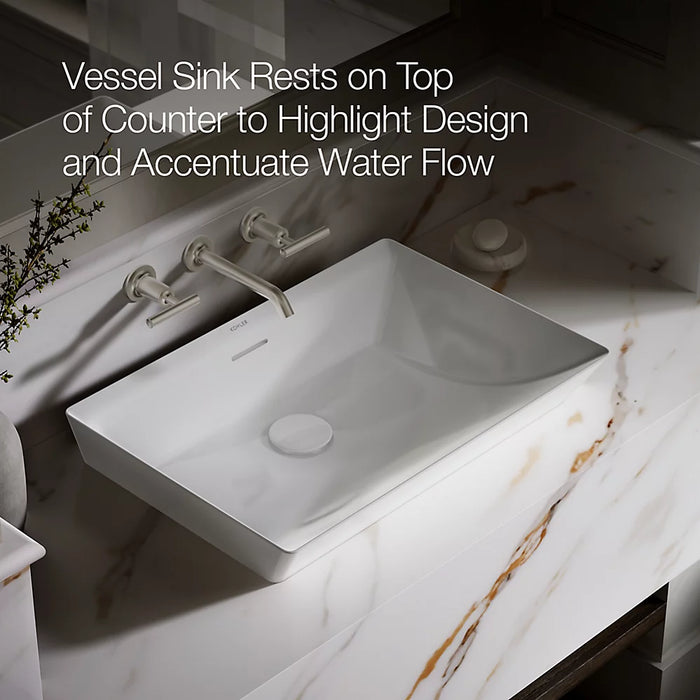 KOHLER Brazn 23" rectangular vessel bathroom sink K-21060