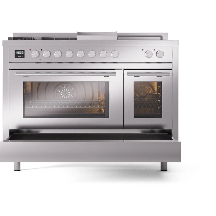 ILVE Professional Plus II 48" Dual Fuel Range UP48FSWMPSS