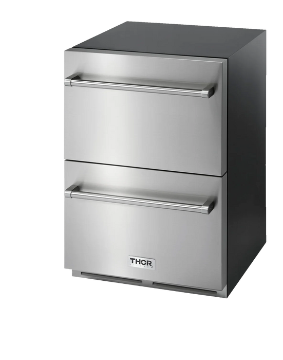 THOR Kitchen 24" Indoor or Outdoor Refrigerator Drawer - Close-Up View