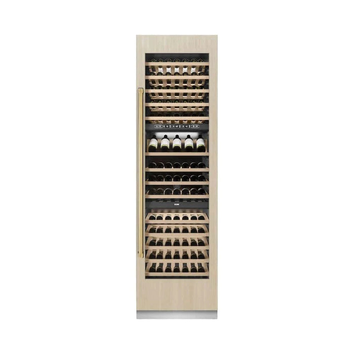 ZLINE 24" Triple Zone 100 Bottle Panel Ready Column Wine Cooler Polished Gold RBCWVZ-24-G